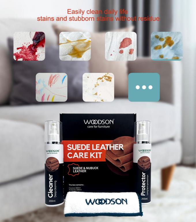 کیت مراقبت از مبل چرم نوک و سوئید پاک کننده سوئید اسپری و محافظ پاک کننده سوئید و سوئید سازگار با محیط زیست 3